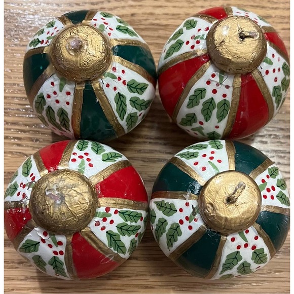 Christmas Ornament Candle Set of 4 Round Holiday Tier Tray Decor - Picture 7 of 9